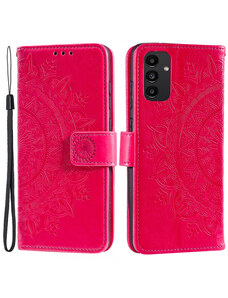 Pouzdro MFashion Samsung Galaxy A13 4G - tmavě růžové - Mandala