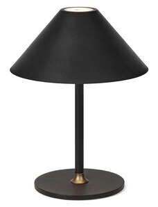 Černá plastová nabíjecí stolní LED lampa Halo Design Hygge 19,5 cm