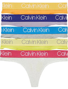 Dámská tanga bavlněná Calvin Klein - 5Pack, vícebarevné