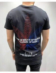 Fashionformen Černé pánské tričko 2Y Premium Weed