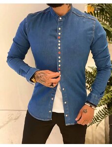 Fashionformen Světle-modrá pánská riflová košile MR Chic
