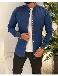 Fashionformen Tmavě-modrá pánská riflová košile MR Chic