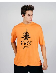 Fashionformen Oranžové pánské tričko OX Bone