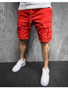 Fashionformen Červené pánské riflové kraťasy 2Y Premium Squad
