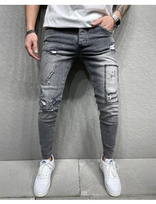 Fashionformen Šedé pánské džíny 2Y Premium Archive