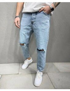 Fashionformen Světle-modré pánské roztrhané džíny 2Y Premium Digital