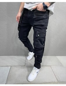 Fashionformen Černé pánské jogger rifle 2Y Premium Agent