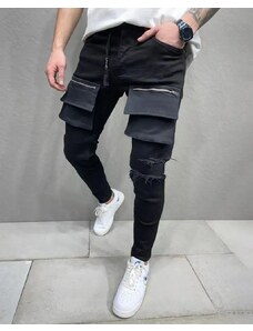 Fashionformen Černé pánské džíny 2Y Premium Fast