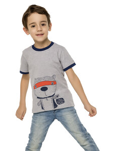 Winkiki Kids Wear Chlapecké tričko Superpower - šedý melanž
