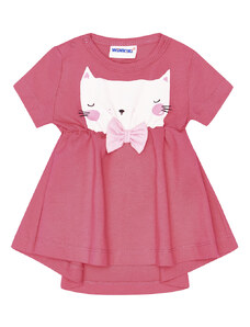 Winkiki Kids Wear Dívčí šaty Cat - fuchsie