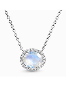 Royal Exklusive Royal Fashion stříbrný náhrdelník GU-DR22118N-SILVER-MOONSTONE