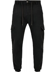 Pánské kalhoty Urban Classics Knitted Cargo Jogging Pants - černé