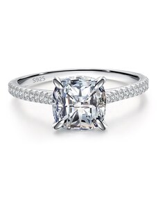 Royal Fashion stříbrný rhodiovaný prsten Broušený čtverec HA-JZ1404-SILVER