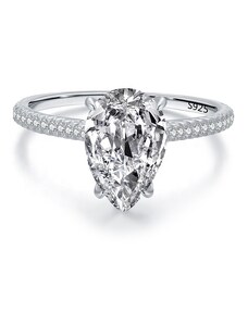 Royal Fashion stříbrný rhodiovaný prsten Broušená kapka HA-JZ1406-SILVER
