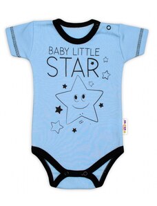Body krátký rukáv Baby Nellys, Baby Little Star - modré