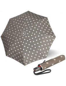 Knirps KNIRPS T.200 DOT ART TAUPE - elegantní dámský plně automatický deštník