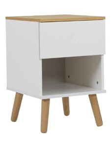 Matně bílý lakovaný noční stolek Tenzo Dot 40 x 43 cm