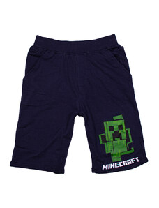 MINECRAFT chlapecké kraťasy CREEPER TMAVĚ MODRÉ