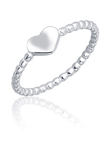 JVD Jedinečný stříbrný prsten Srdce SVLR0610XF600