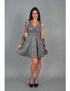 Dámské koktejlové šaty - stříbrné