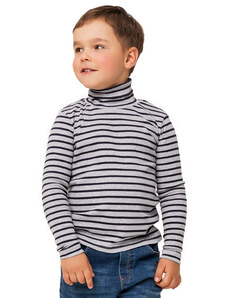 Winkiki Kids Wear Chlapecké rolák Boys Zone - šedý melanž - pruhy