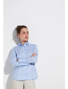 Eterna Dámská košile Modern Classic "Twill" neprůhledná modrá 5008D708_10