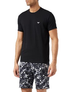 Pánské pyžamo krátké - 111573 2R509 12321- černá- Emporio Armani