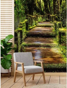 Gario Fototapeta Most v zeleném lese Materiál: Vliesová, Rozměry: 100 x 140 cm