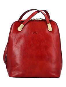 Dámský kožený batoh kabelka červený - Katana Bernardina červená