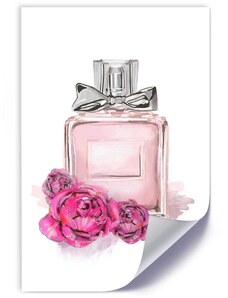 Gario Plakát Květiny a parfém ve flakonu Barva rámu: Bez rámu, Rozměry: 30 x 45 cm