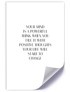Gario Plakát Pozitivní myšlenky Barva rámu: Bez rámu, Rozměry: 30 x 45 cm