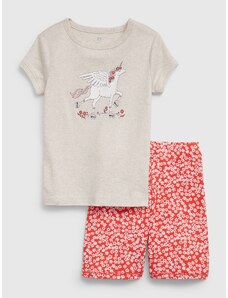GAP Dětské krátké pyžamo organic - Holky