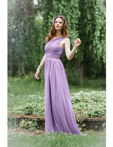 EVA & LOLA Šaty pro družičky ELSIE fialkové Barva: Fialová,