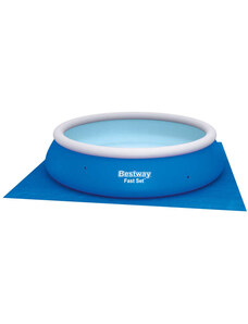 Bestway Podložka pod bazén 396x396cm, modrá, PVC materiál, odolná vůči poškození