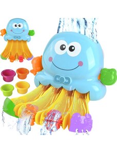 Iso Trade Vícebarevná koupací hračka - skluzavka s chobotnicí, vodopádem a mobilními prvky, 27x5.5x30 cm