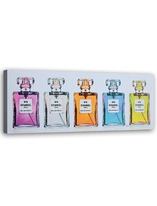 Gario Obraz na plátně Barevné flakony na parfémy Chanel Rozměry: 90 x 30 cm