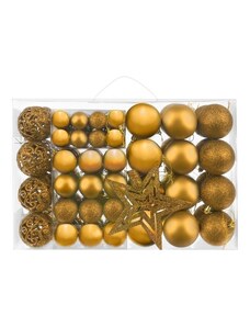 Iso Trade Sada vánočních koulí 100 ks + zlatá hvězda