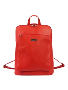 Dámský kožený batoh MiaMore - červený