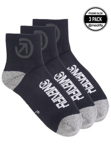 Meatfly ponožky Middle Triple pack Bike Black | Černá
