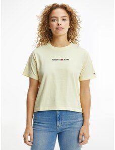 Tommy Jeans dámské žluté triko
