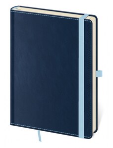 Helma 365, s.r.o. Notes - Zápisník Double Blue - linkovaný S modrá 2024 BB444-2-24