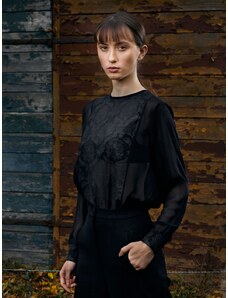 MAYDA.cz Halenka silk černá Amanta Baroque