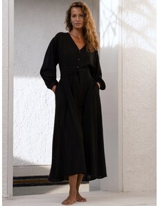Luciee Muslin Dress Black - Blanche