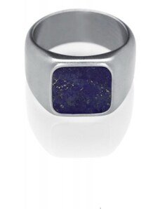 Lápis lazuli prsten pro muže - stříbrný Trimakasi