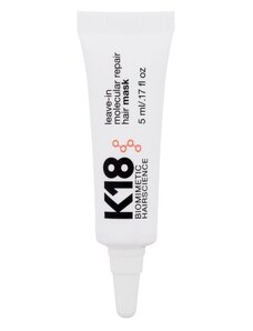 K18 Leave-In Molecular Repair Hair Mask - Bezoplachová maska pro poškozené vlasy 5 ml