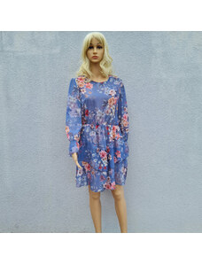 Dolce Moda Dámské květinové šaty 0136 - modré