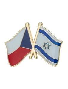 Kolem Krku Ozdoba do klopy - vlajka ČR a Izrael