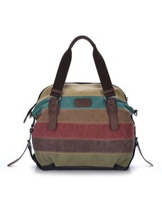 ANDELCO plátěné kabelky pruhované patchwork taška přes rameno
