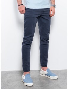 Ombre Clothing Pánské chino kalhoty - námořnická modrá P1059