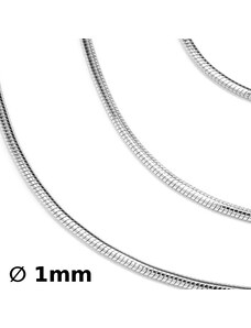 Silvego Stříbrný řetízek hádek 1 mm 5060-09BG